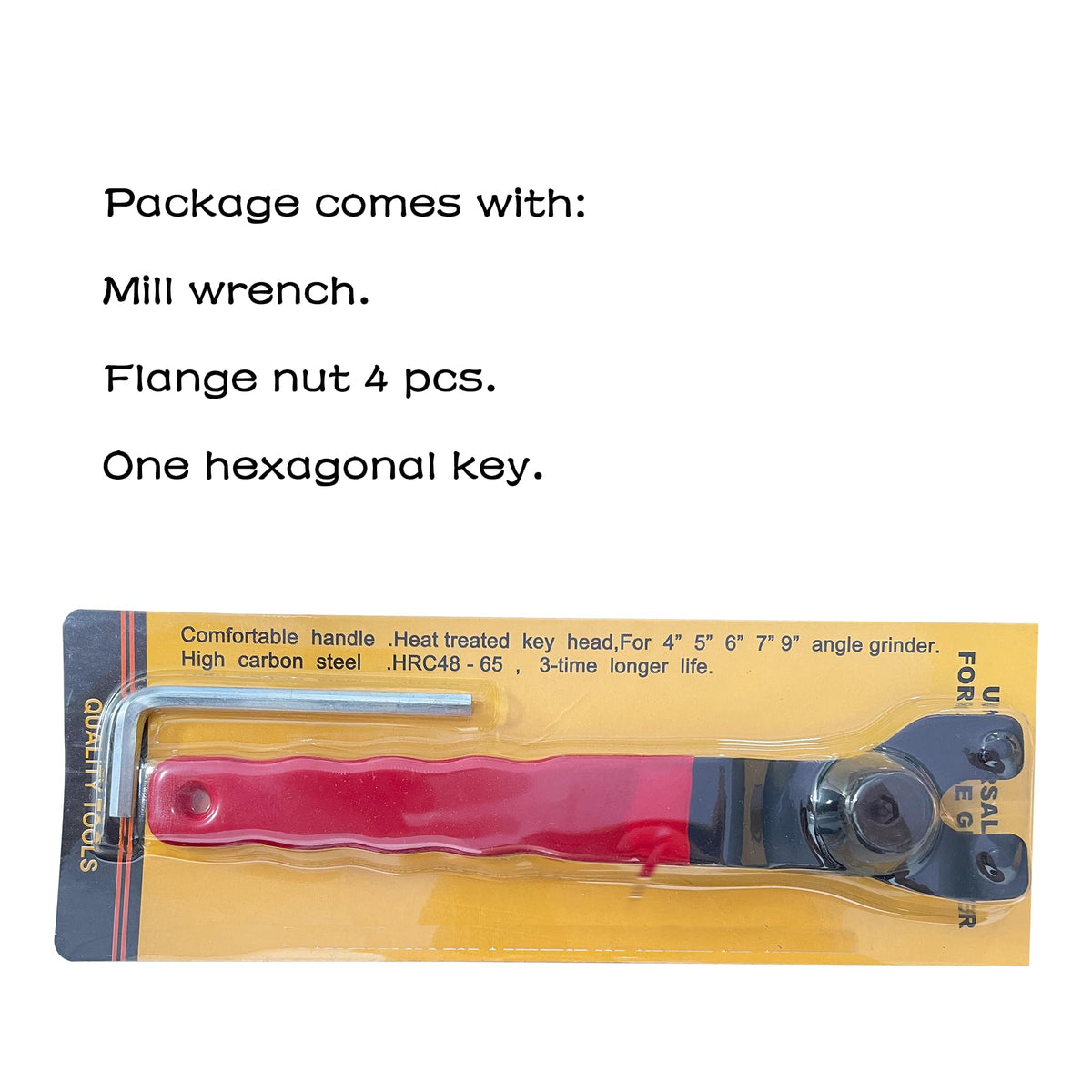 Adjustable Grinder Wrench & 5/8-11 Nut Kit | Replacement Flange Parts For Milwaukee Dewalt Grinders