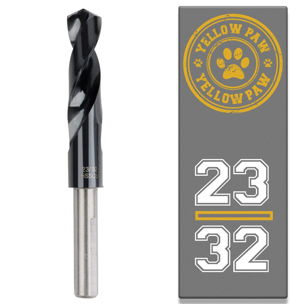 23/32 Inch Drill Bit for Metal - Industrial Grade M35 Cobalt Titanium Aluminum Nitrite - 23/32" Diameter & Total Length of 6" with Working Length of 3" Easily Drill Into Metal, Steel, & Aluminum