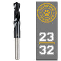 23/32 Inch Drill Bit for Metal - Industrial Grade M35 Cobalt Titanium Aluminum Nitrite - 23/32" Diameter & Total Length of 6" with Working Length of 3" Easily Drill Into Metal, Steel, & Aluminum