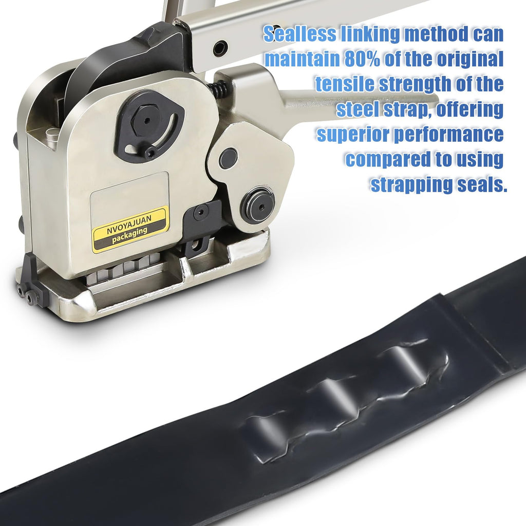 Packaging Metal Steel Strapping Banding Tool Machine for Steel Strap Integrates Functions of Tensioner Crimper and