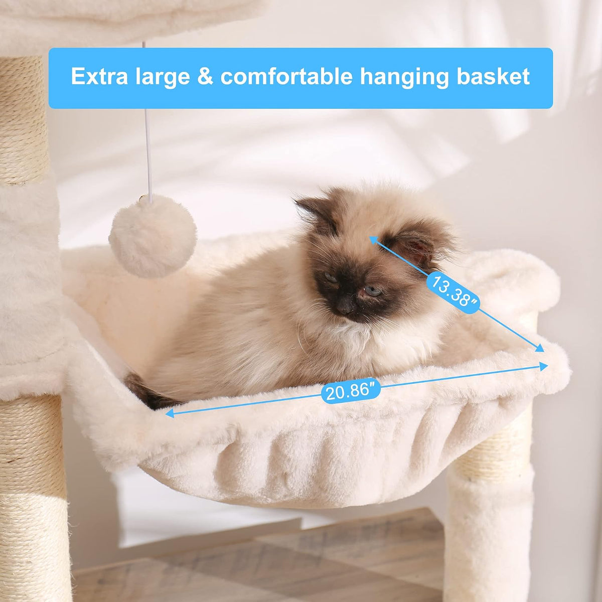 Cat Tree Tower, Litter Box Enclosure, Food Station, MPJ100SG