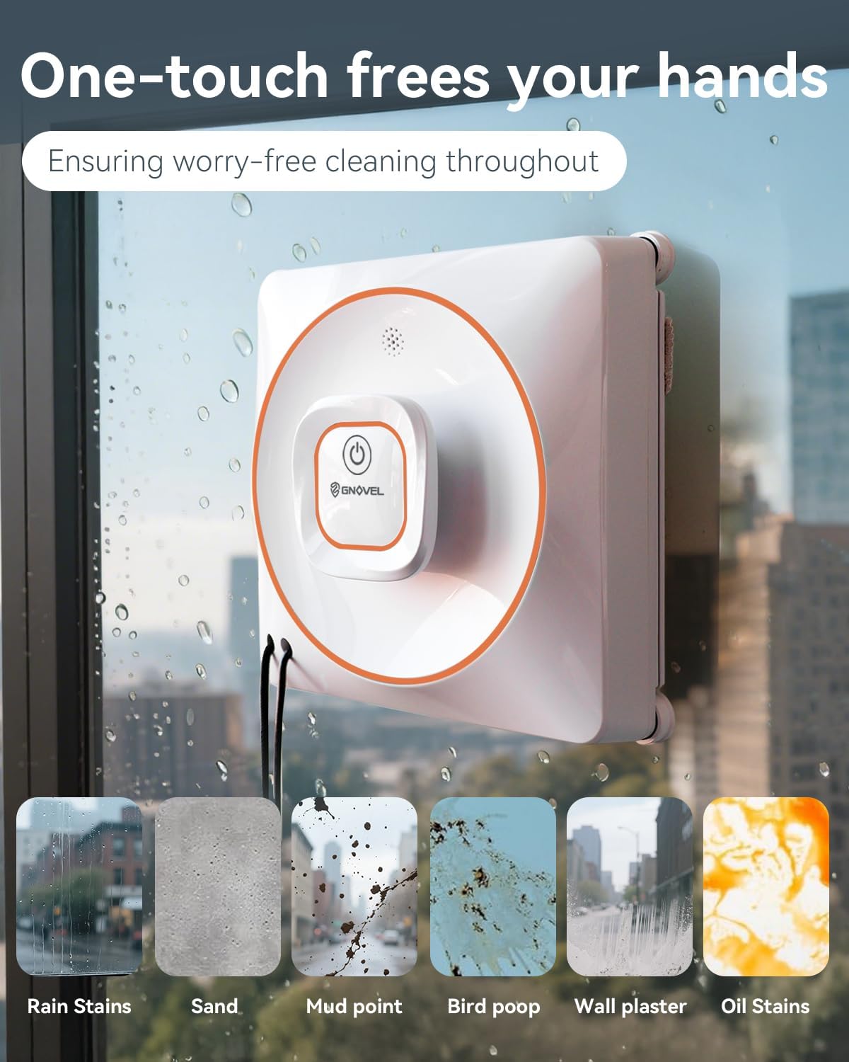 8000Pa Anti-Fall Window Cleaner Robot Auto Spray for High Rise Glass