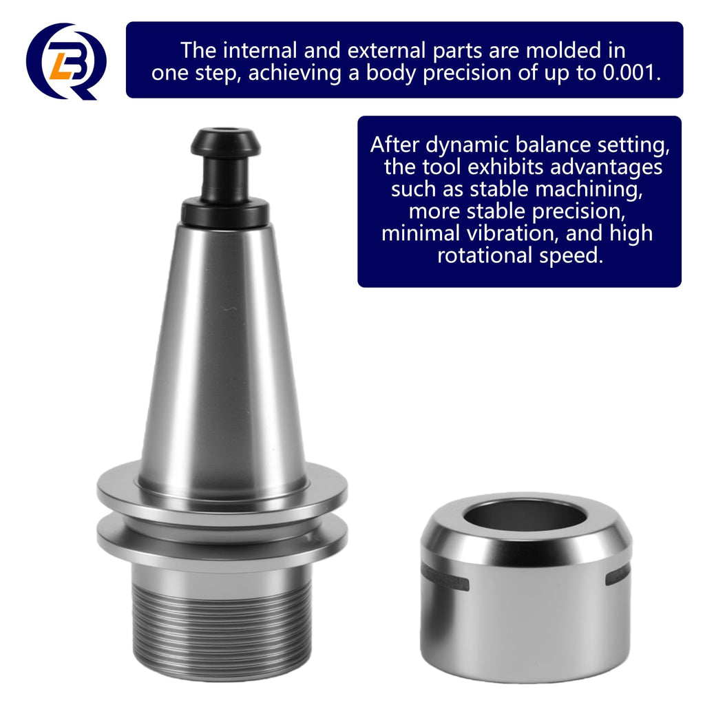 LIBOQIAO ISO20 ER20 Spring Collet Chuck CNC Tool Holder, High Speed 40,000rpm Balanced, for Precision Engraving & Milling Machines, 2 Pack