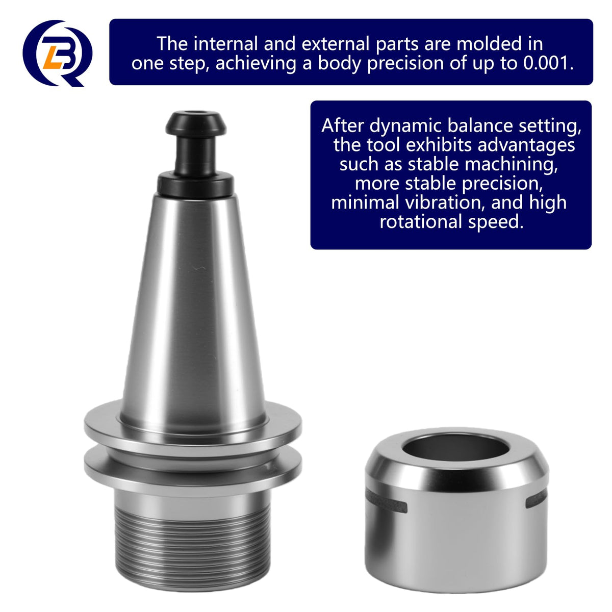 LIBOQIAO ISO20 ER20 Spring Collet Chuck CNC Tool Holder, High Speed 40,000rpm Balanced, for Precision Engraving & Milling Machines, 2 Pack