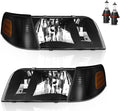 Headlights W/Bulbs for 1998-2011 Ford Crown Victoria