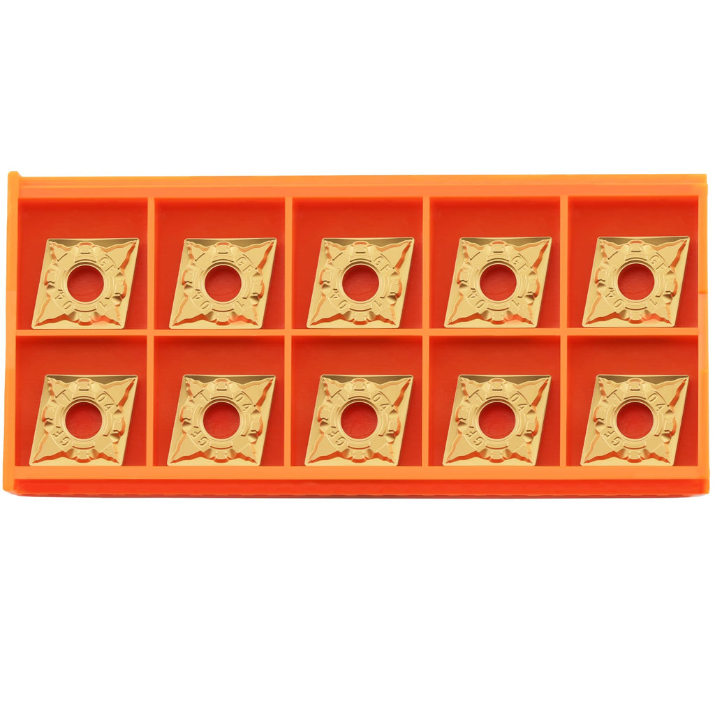 TANOMATE CNMG431 Cnmg120404 Carbide Inserts CVD Coated for Lathe Turning Tool, 10 pcs