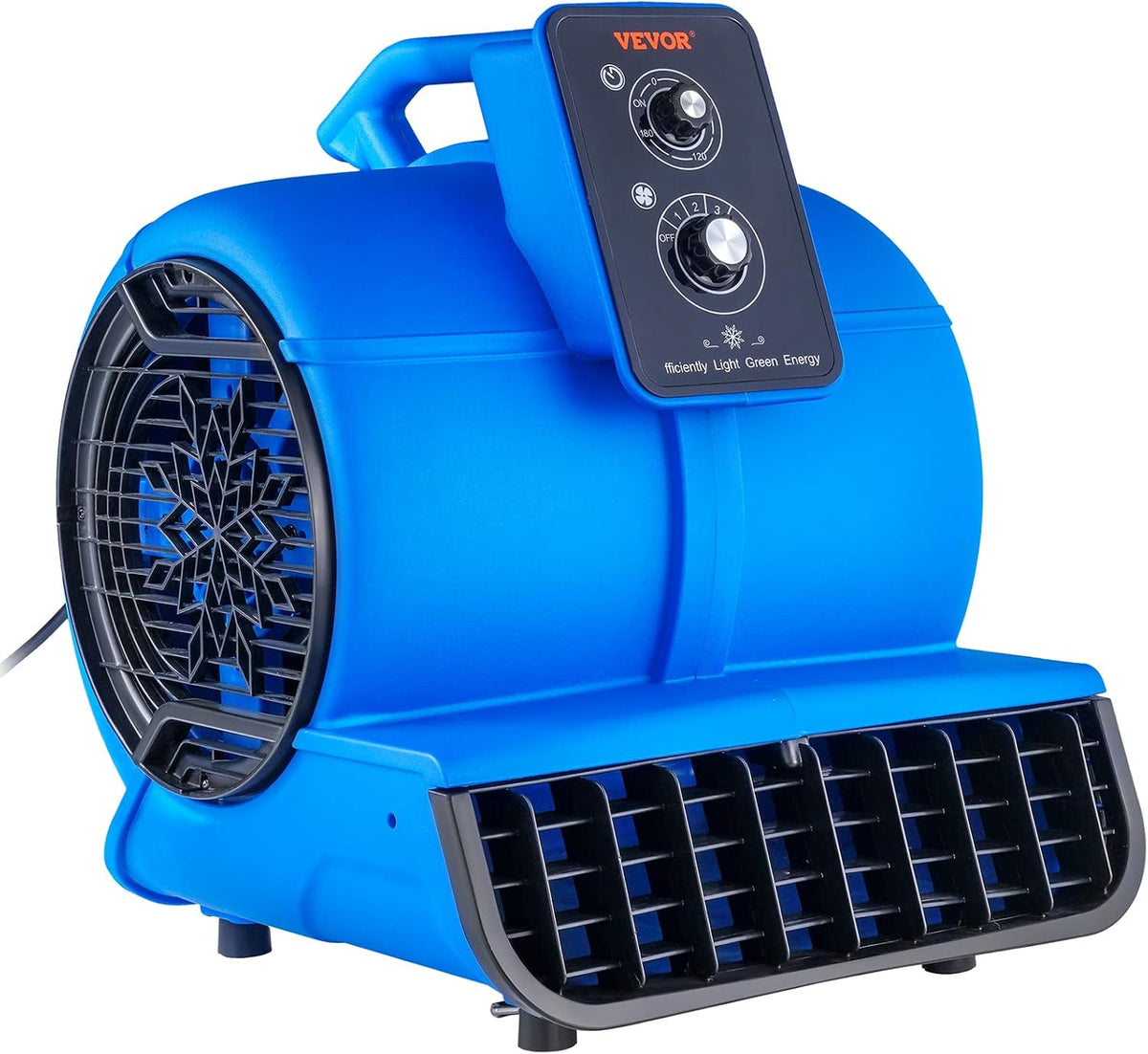 Air Mover, 1/2 HP 2600 CFM Carpet Dryer for Cooling and Ventilating | Portable Floor Blower Fan, 4 Blowing Angles and