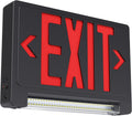 Exit Sign with Adjustable LED Pipe,Exit Signs with Emergency Lights Bar Combo, Compact Hardwired Exit Sign with Battery Backup,Black Led Emergency Exit Light,120V/277VAC,UL Listed (1 Pack)