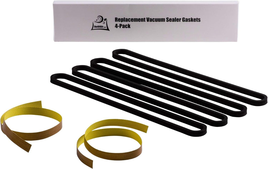 Repair Kit for FoodSaver: Upper/Lower Gasket, Heat Strip Replacement - 4 Foam Gaskets, 2 Strips Fits V2200, V2400
