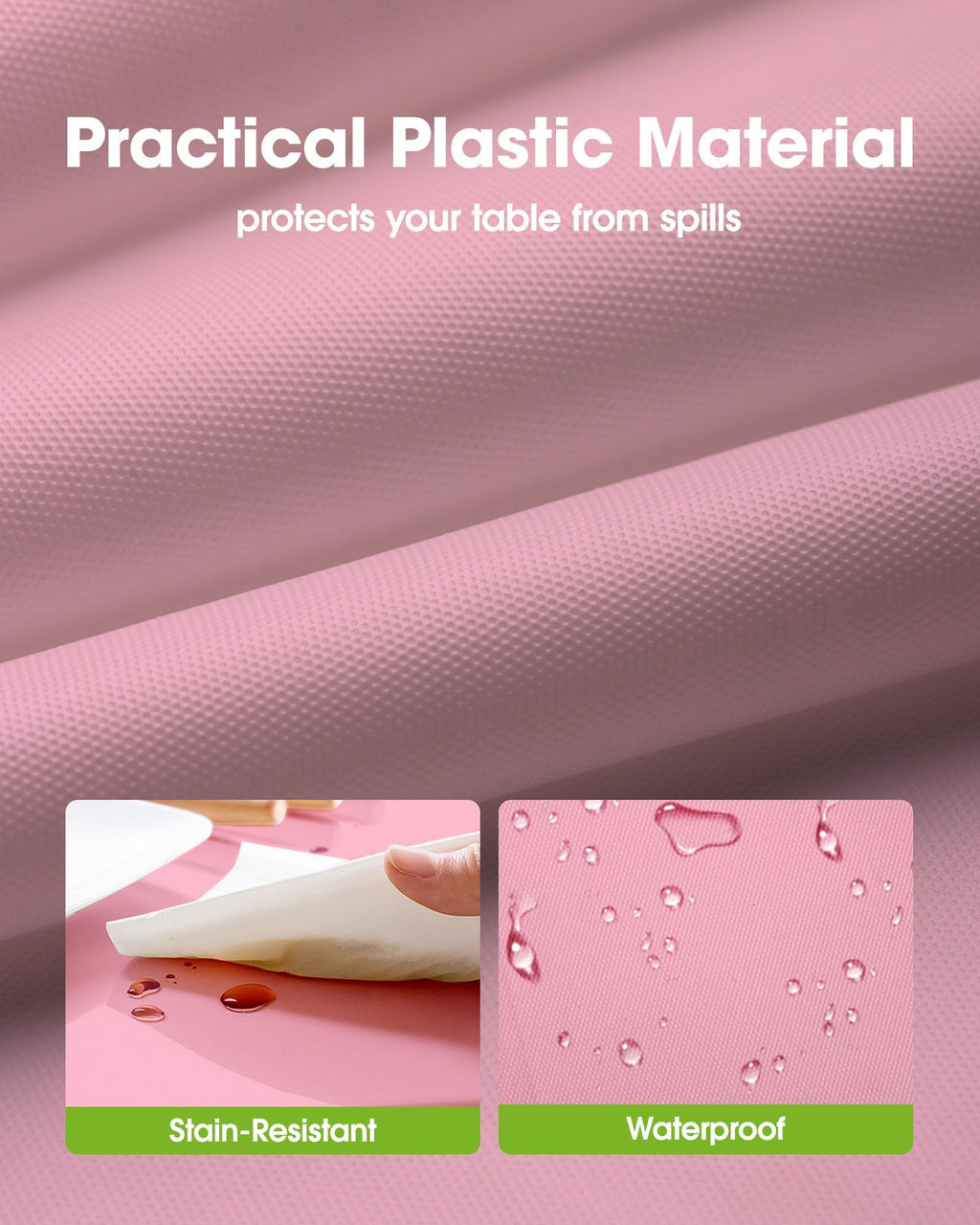 Plastic Table Cloth Disposable 10 Pack, 54 x 108 Inch Table Cloths, Easter Party, Valentines, Mothers Day