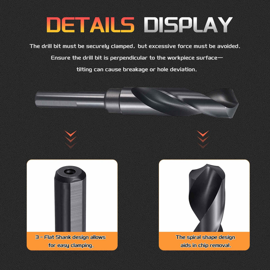 CoCud Drill Bit 20.5mm Diameter 1/2" Shank 3-Flat 4341 HSS
