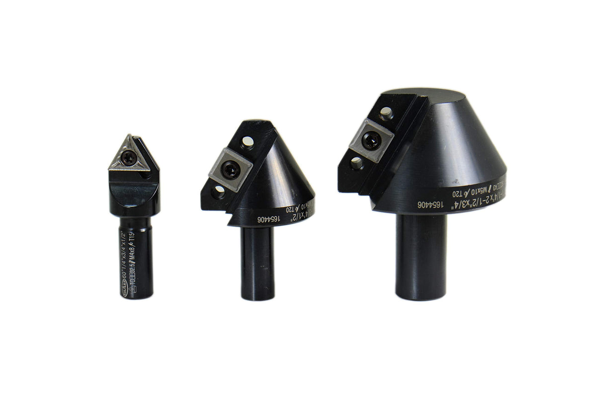 SHARS 1/4,1/2,1-1/4" 60 Degree Indexable Carbide Countersink Set 404-9241 S