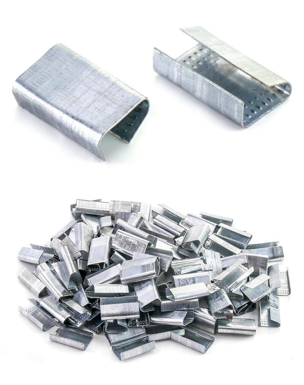 1/2" Steel Strapping Seals – 1000 Pack Metal Clips for PP or Steel Banding, Pallet & Cargo Securing