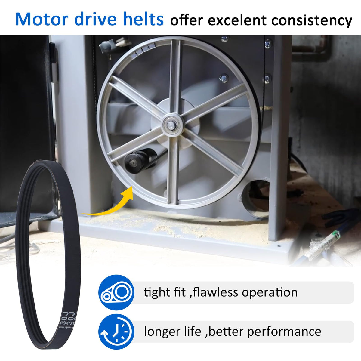 Bandsaw Motor Drive Belt, 3 Pcs, 1-JL22020003