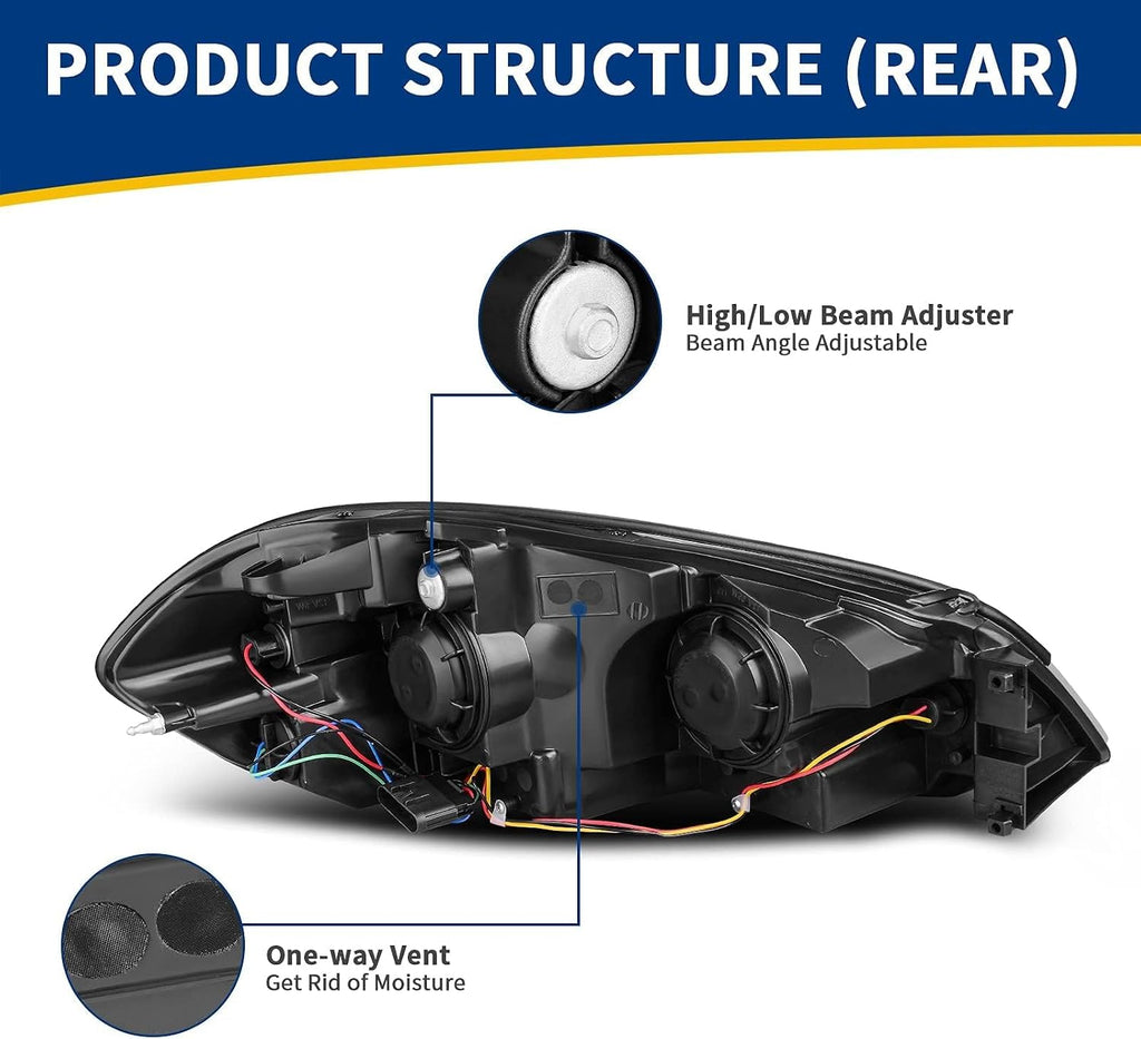 AUTOSAVER88 Headlight Assembly Compatible with Chevy Impala 2006-2016