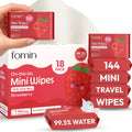 Mini Water Wipes - Strawberry - 144 Count Travel Size Pack