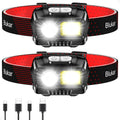 LED Headlamp Rechargeable, 2000L Super Bright Headlight Flashlight