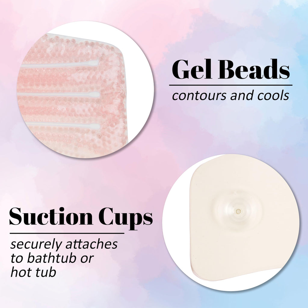 Glitter Gel Spa Pillow - Cooling Bathtub & Hot Tub Relaxation Cushion