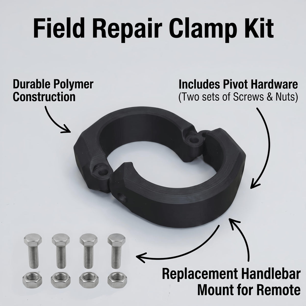Replacement Clamp Compatible with Bosch Mini Remote BRC3300, Durable E-Bike Wireless Controller Mount, Easy Install Replacement Part for Remote Controller Fixing (2-pack)
