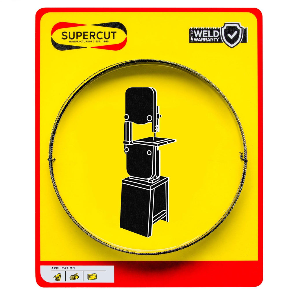 SUPERCUT 91-inch x 1/2-inch x .025 x 6 TPI Carbon Tool Steel BANDSAW Blade for Cutting Wood, Plastics, or Non Ferrous Metals