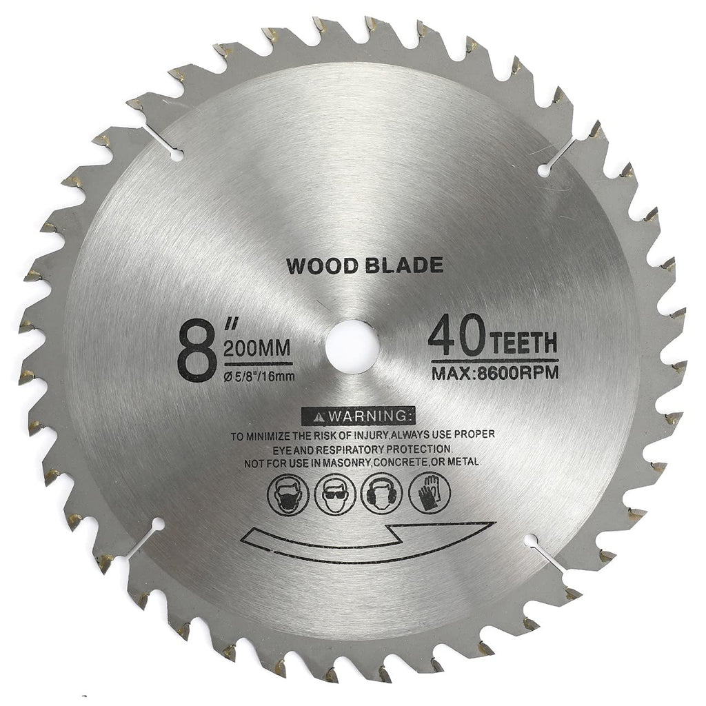 KuangBBBTools 8" 40 Teeth Carbide Tip Wood Cutting Circular Saw Blade