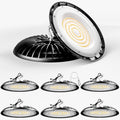 Lightdot 240W LED High Bay Lights, 6Pack Plug & Play UFO Lights for Garage
