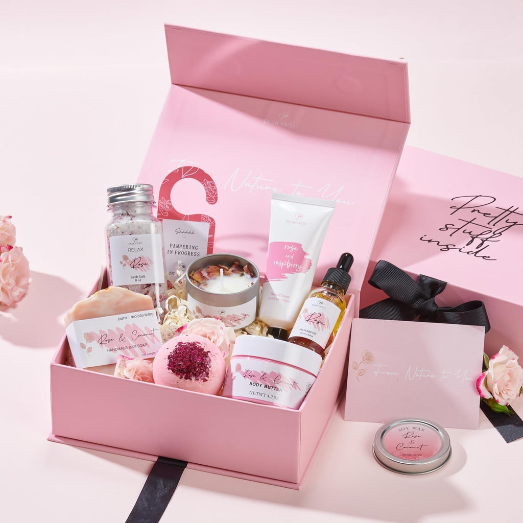 Mother's Day Gift for Mom Spa Gifts Bath Baskets Relaxing Spa Self Care Gift for Women Her Sister Wife Bridal Shower