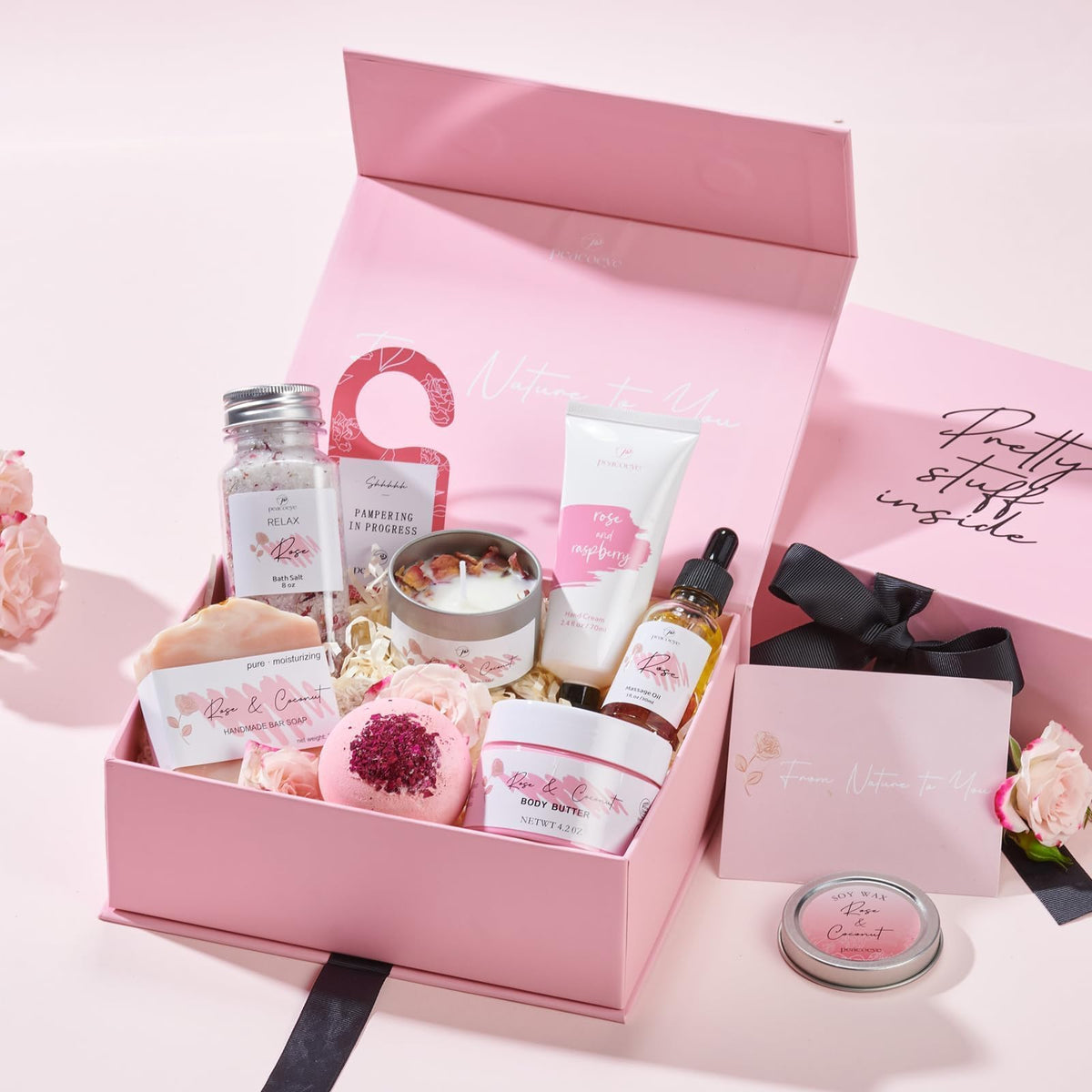 Mother's Day Gift for Mom Spa Gifts Bath Baskets Relaxing Spa Self Care Gift for Women Her Sister Wife Bridal Shower