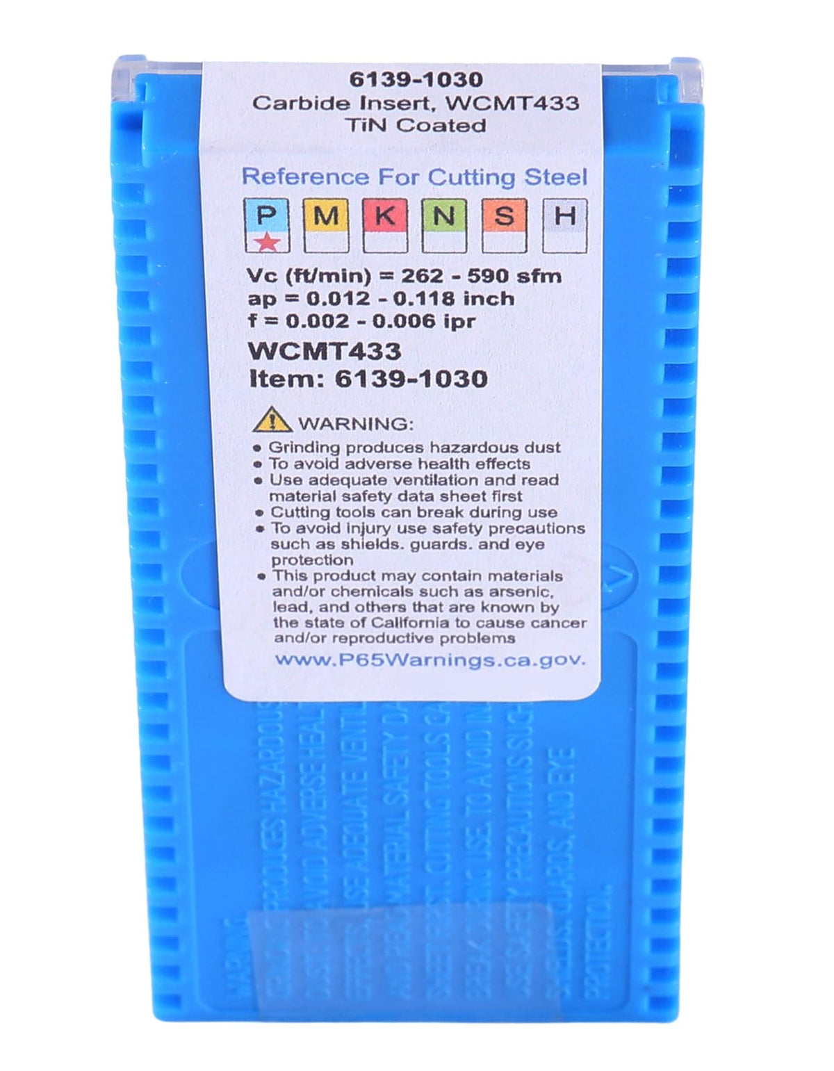 Accusize WCMT433 TiN Coated Carbide Inserts, 10 Pc Set