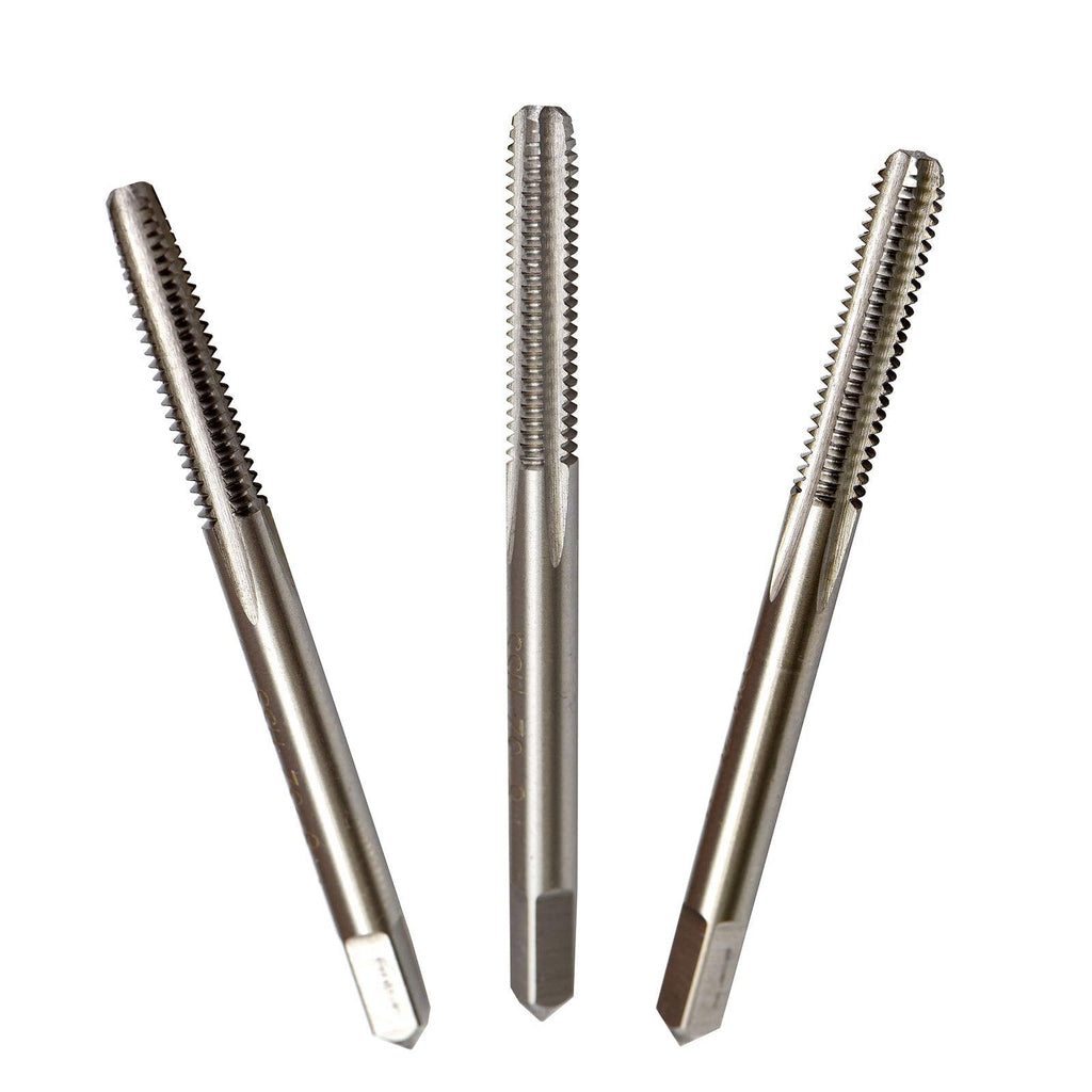 MaxTool 6-32 Hand Thread Tap Sets Including Taper+Plug+Bottom Wire Gauge/Numbered HSS M2 Taps Set 32-TPI FULLY GROUND RIGHT HAND; HSN02W00R06
