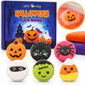 Halloween Bath Bombs, 6 Spooky Designs, Fizzing Bath Bomb Gift Set