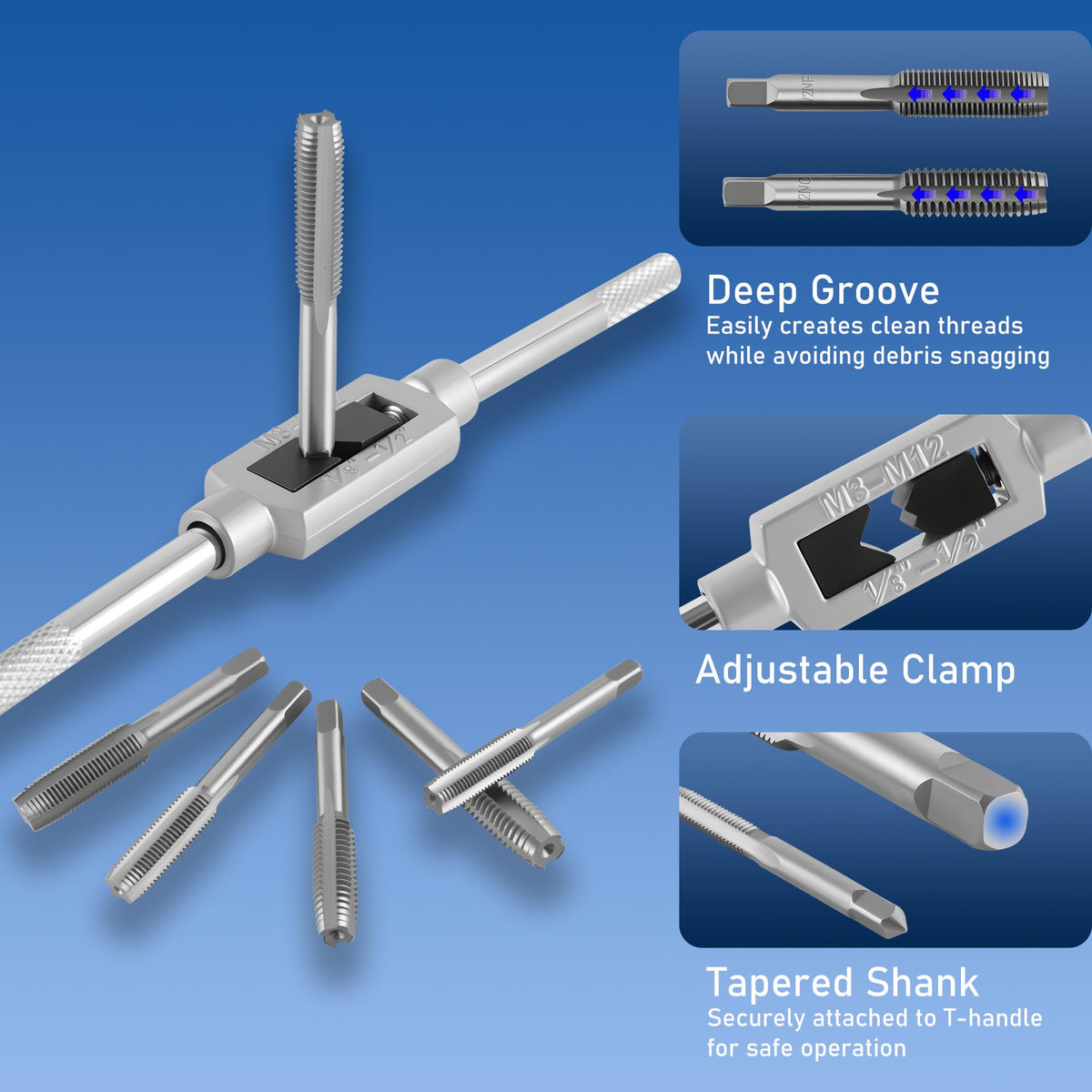 Anfrere 84pcs Tap and Die Set in SAE & Metric Sizes