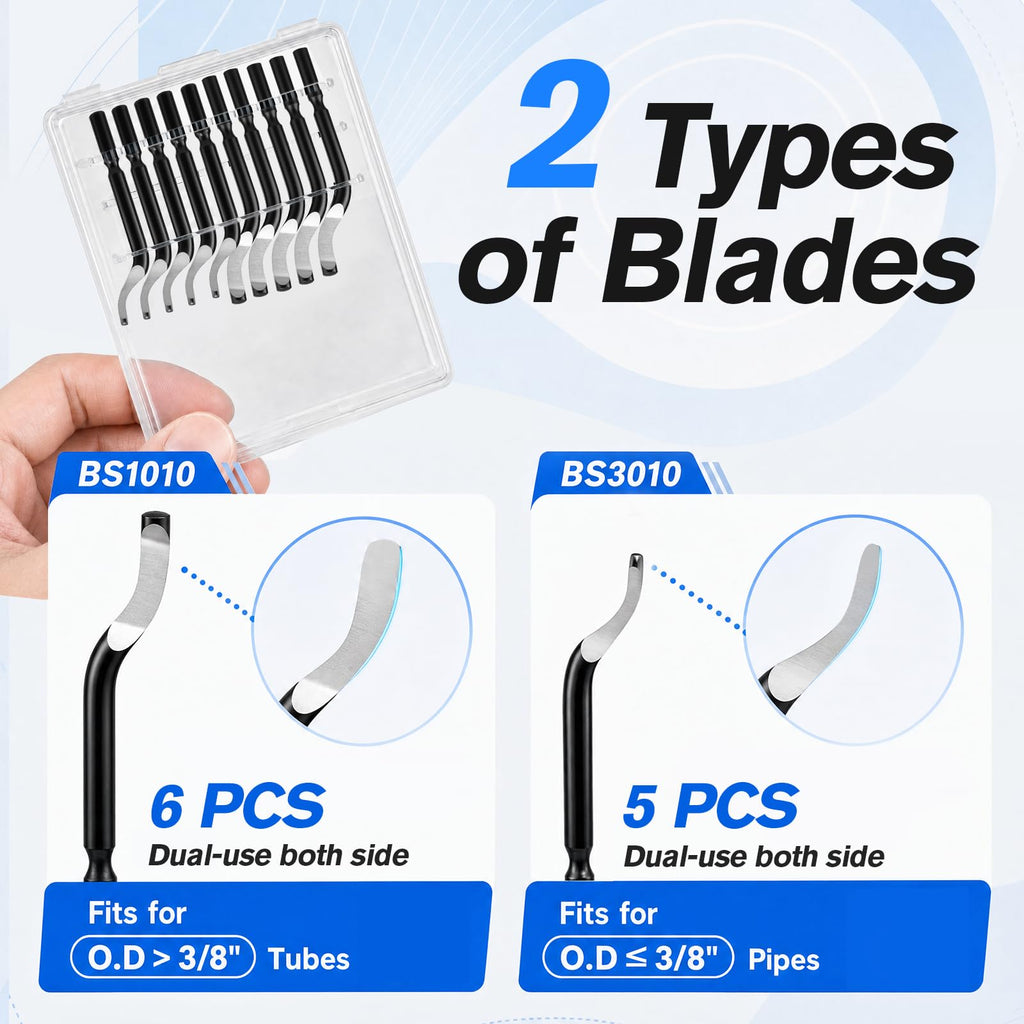 WISSCOOL Deburring Tool, 11 M2 HSS Blades for HVAC