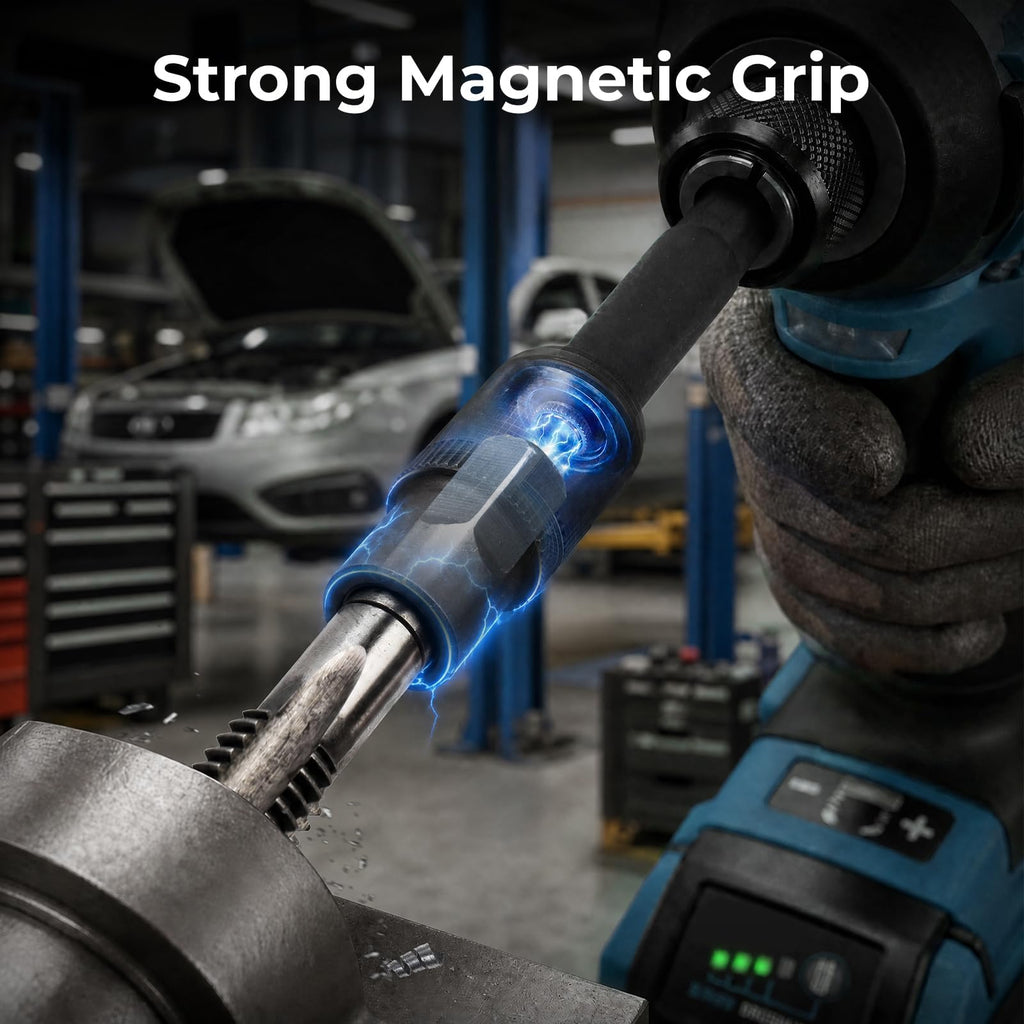 12-Piece Magnetic Tap Socket Set, 1/4" & 3/8" Square Drive Tap Handle Tool