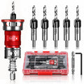 Upgrade 10PCS Countersink Drill Bit Set with Adjustable Depth Stopper