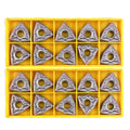 GBJ 20pcs WNMG 432 WNMG080408 Bronze Carbide Turning Inserts Lathe Carbide Inserts Cutting Tools for Machining Steel Parts/Stainless Steel (WNMG432)