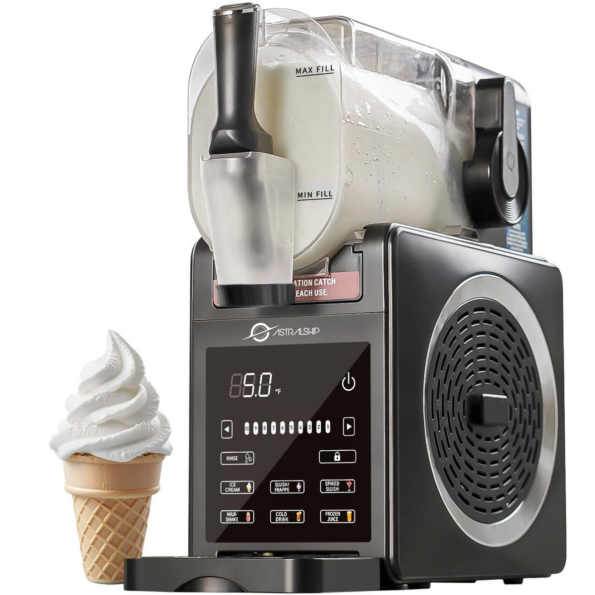 85oz Slushie Machine with Soft Serve Ice Cream Mode, 6 Presets