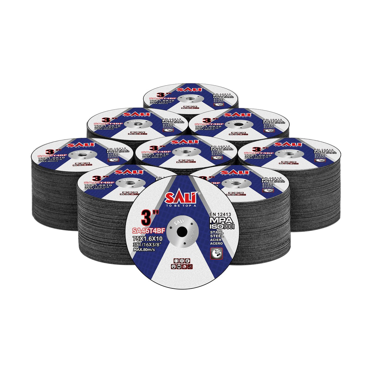 SALI 400 Pack Cut Off Wheels 3 Inch General Purpose Metal Cutting Wheel for 3 In Angle Grinders and Die Grinders- Cutting Disc Aggressive Cutting 3" x 1/16" x 3/8" Operating Up to 20380 RPM and 80 M/S
