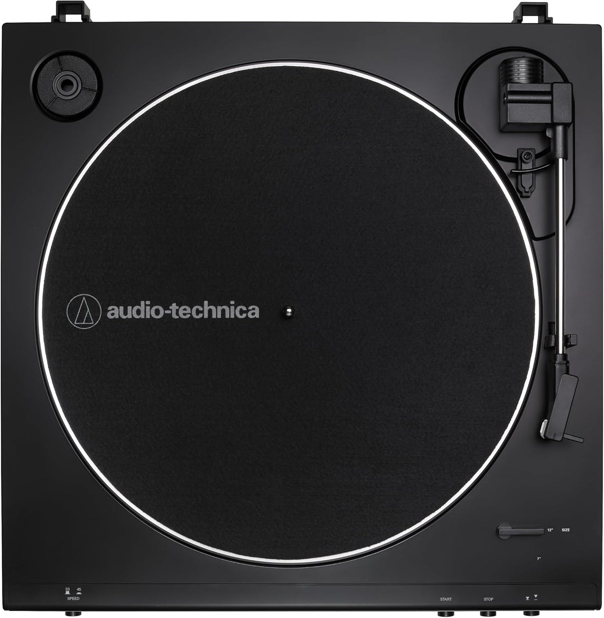 AT-LP60X-BK Fully Automatic Belt-Drive Stereo Turntable, Black, Hi-Fi, 2 Speed, Dust Cover, Anti-Resonance, Die-Cast