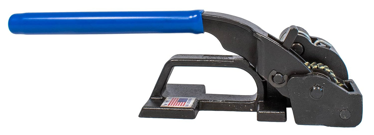 Heavy-Duty Compact Steel Strapping Tensioner - 3/8" to 3/4" Metal Banding - for Flat Loads - EP-1400 - Made in USA
