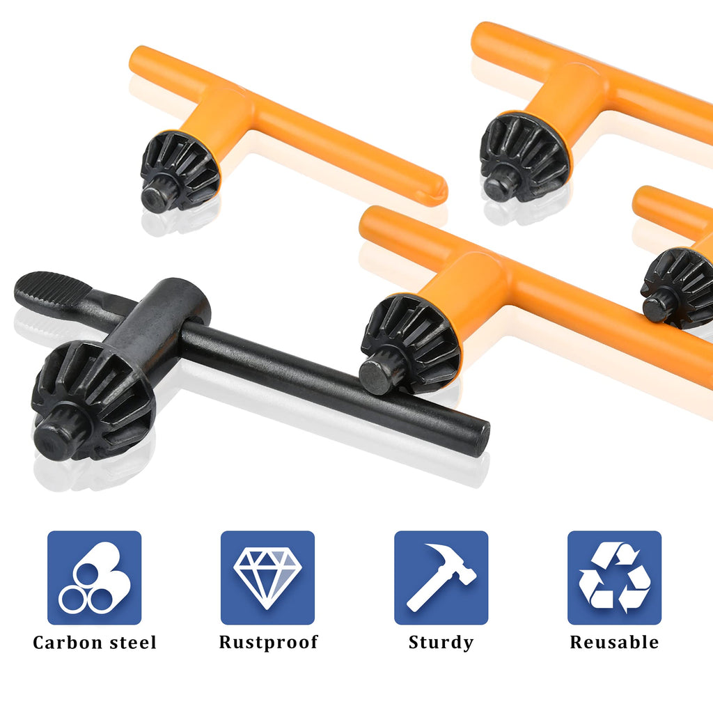 5 Sizes Drill Chuck Key, Drill Press Chuck Key Replacement for Craftsman
