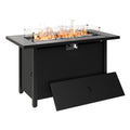 45 inch Propane Fire Pit Table for Outside Patio, Black