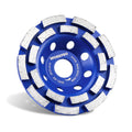 WORKPRO 4.5" Diamond Concrete Grinding Wheel, Double Row Cup Wheel