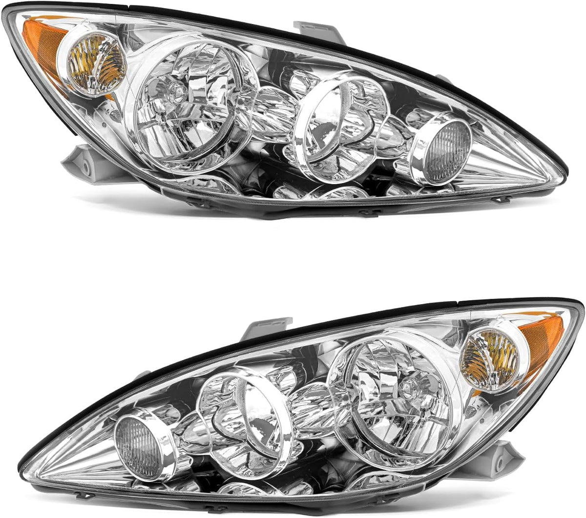 for 2005-2006 Toyota Camry Headlights Assembly Chrome Pair
