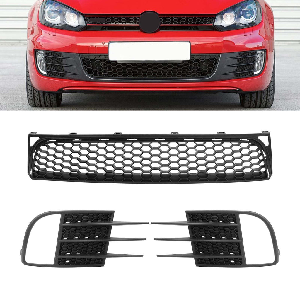 FSHero Riding Lower Grill Fog Light Frame Fit for VW GTI Golf MK6 2009-2013