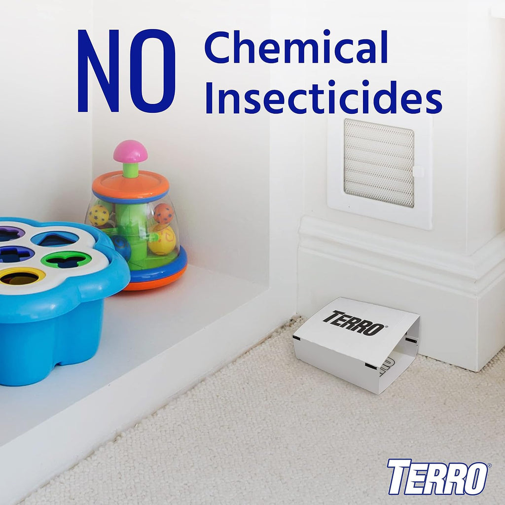 T3206SR Non-Toxic Indoor Spider, Ant, Cockroach, Centipede, & Insect Traps - Includes 12 Bug Traps Indoor for Homes