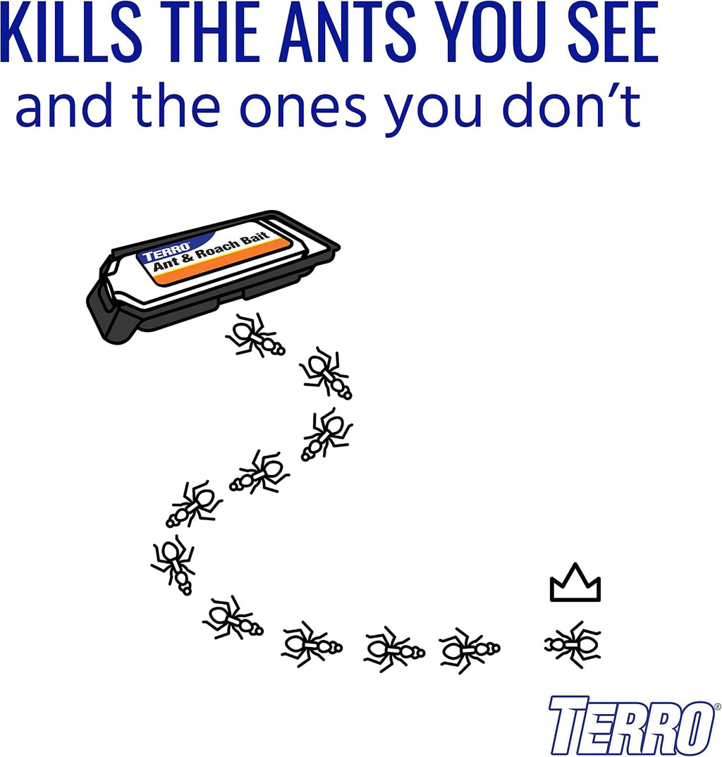 Ant & Roach Bait, 8-Pack, Indoor Ant Killer and Roach Killer | Pre-Filled Dual Bait Stations Attract and Kill Ants