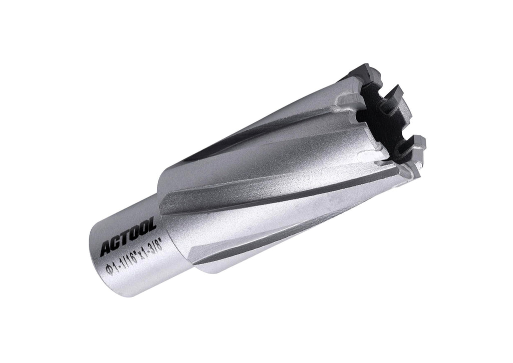 ACTOOL 1-1/16'' Diameter x 1-3/8'' Depth of Cut Carbide Tipped TCT ANNULAR Cutter with 3/4'' Weldon Shank