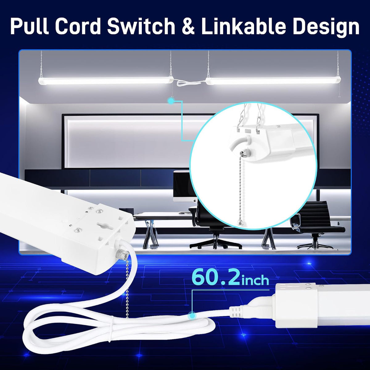 hykolity 4FT 70W LED Shop Light Linkable, 8000lm(300w Equivalent)