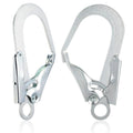 2Pcs High Strength Alloy Steel Large Drop Forged Double Lock Rebar Snap Hook Safety Fall Protection Lanyard Hook